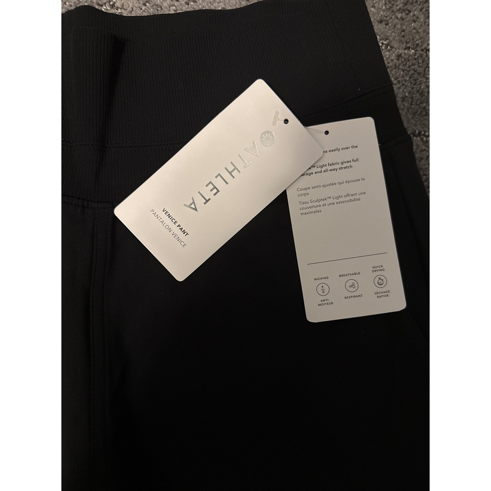 Athleta Venice Pant Black High Rise Wide Leg Athleisure Women's XS - Picture 3 of 7